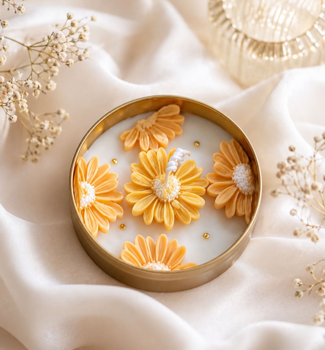 Sunflower Urli Candle