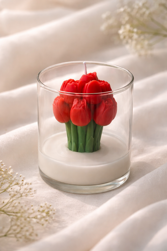 Tulip jar candle
