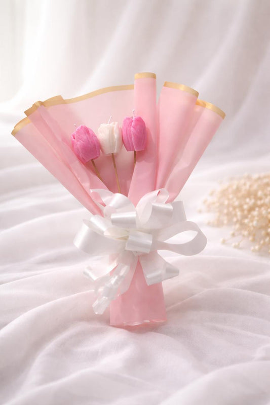 Pink Tulip Bouquet candle