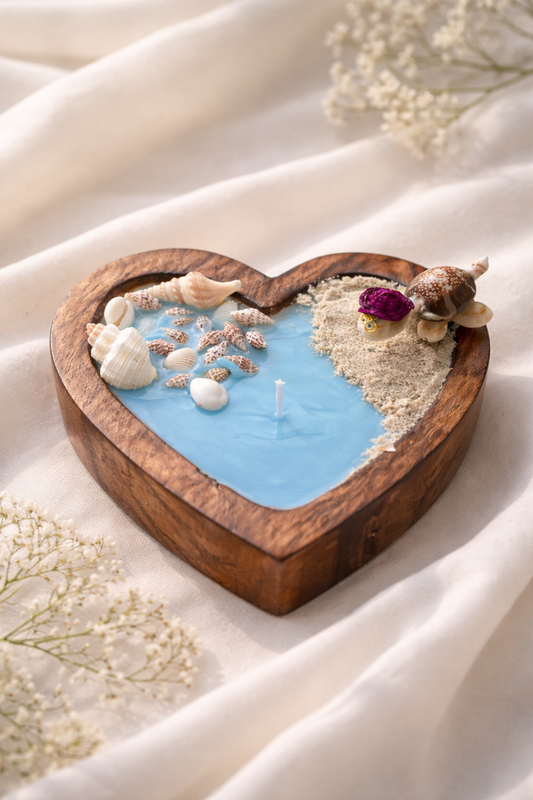 Beach turtle candle