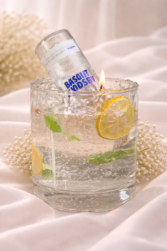Absolut clear vodka candle