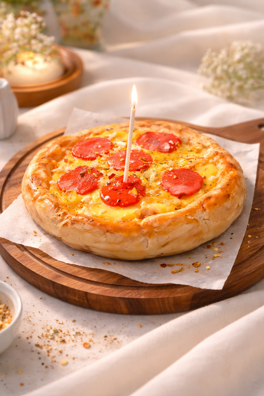 Pizza candle