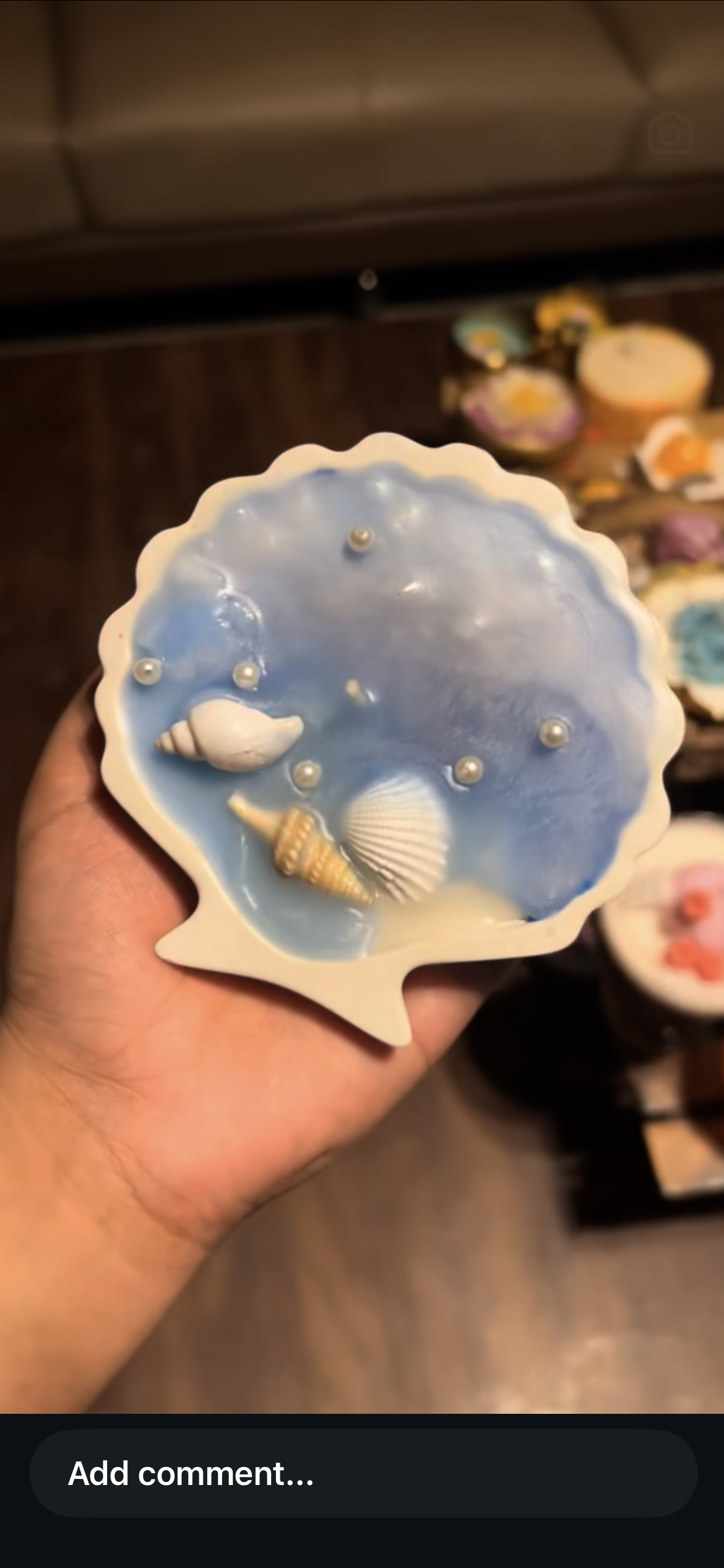 Ocean shell candle