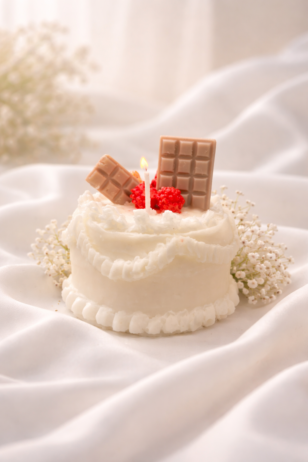 Vanilla cake candle