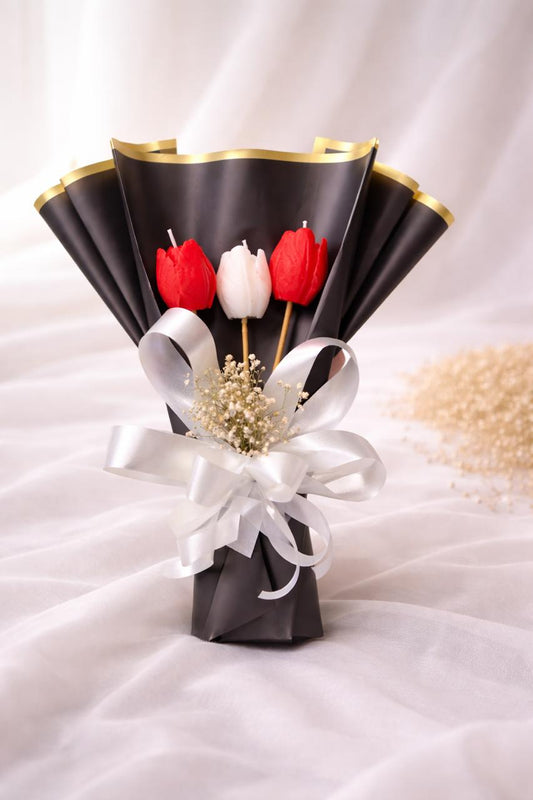 Black Tulip Bouquet candle