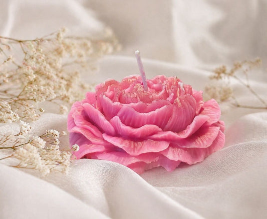 Peony Flower Candle